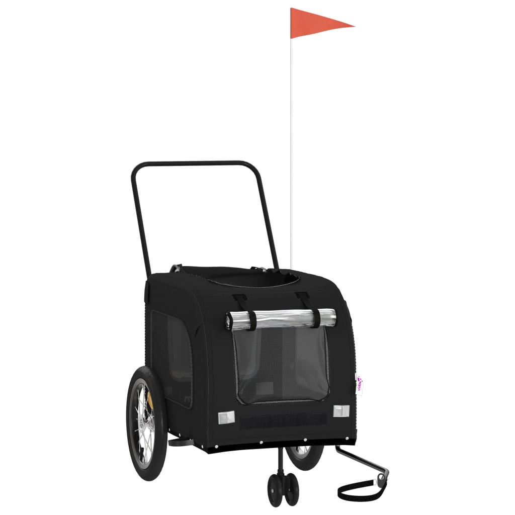 8720845769413_g_en_hd_1 vidaXL Pet Bike Trailer Black Oxford Fabric and Iron - Image 3