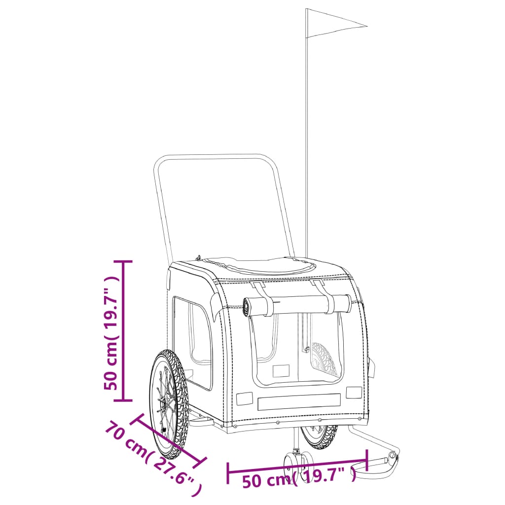 8720845769413_g_en_hd_11 vidaXL Pet Bike Trailer Black Oxford Fabric and Iron - Image 13
