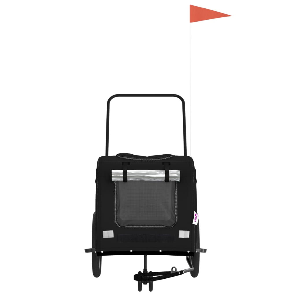 8720845769413_g_en_hd_2 vidaXL Pet Bike Trailer Black Oxford Fabric and Iron - Image 4