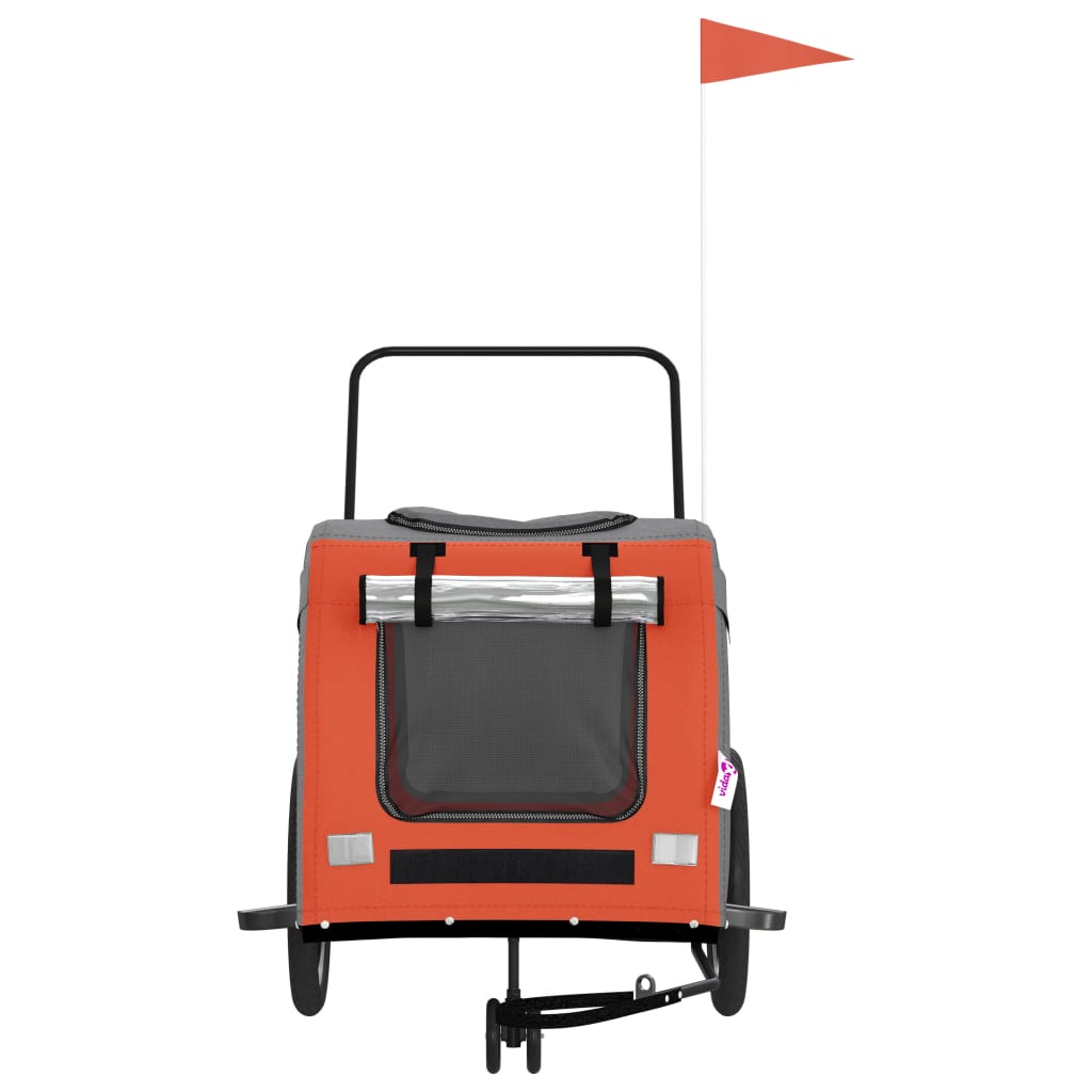 8720845769437_g_en_hd_2 vidaXL Pet Bike Trailer Orange and Grey Oxford Fabric and Iron - Image 4