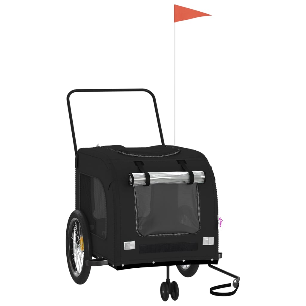 8720845769482_a_en_hd_1 vidaXL Pet Bike Trailer Black Oxford Fabric and Iron - Image 2
