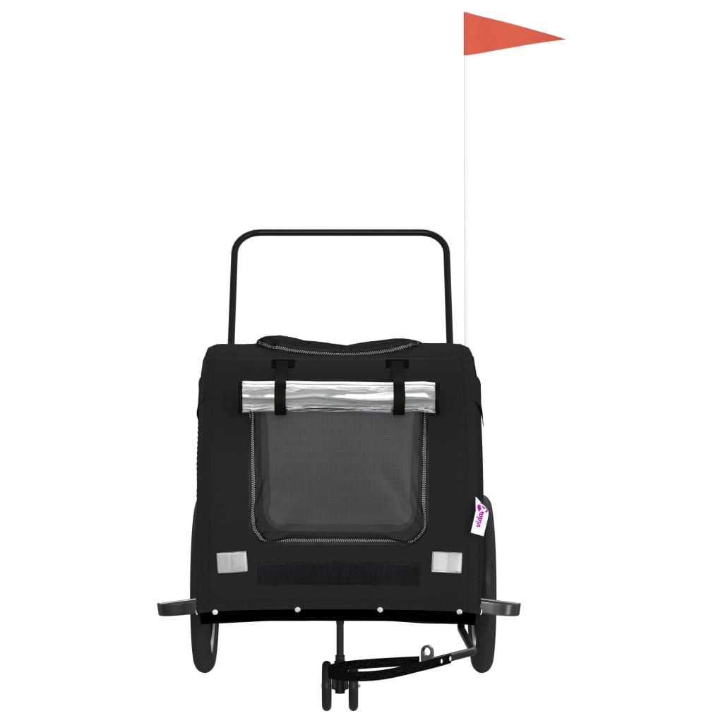 8720845769482_g_en_hd_2 vidaXL Pet Bike Trailer Black Oxford Fabric and Iron - Image 4