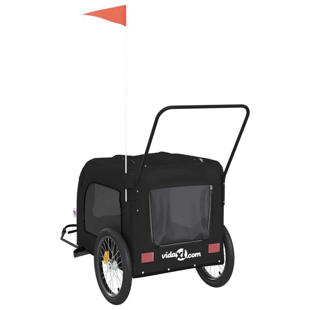 8720845769482_g_en_hd_6 vidaXL Pet Bike Trailer Black Oxford Fabric and Iron - Image 8