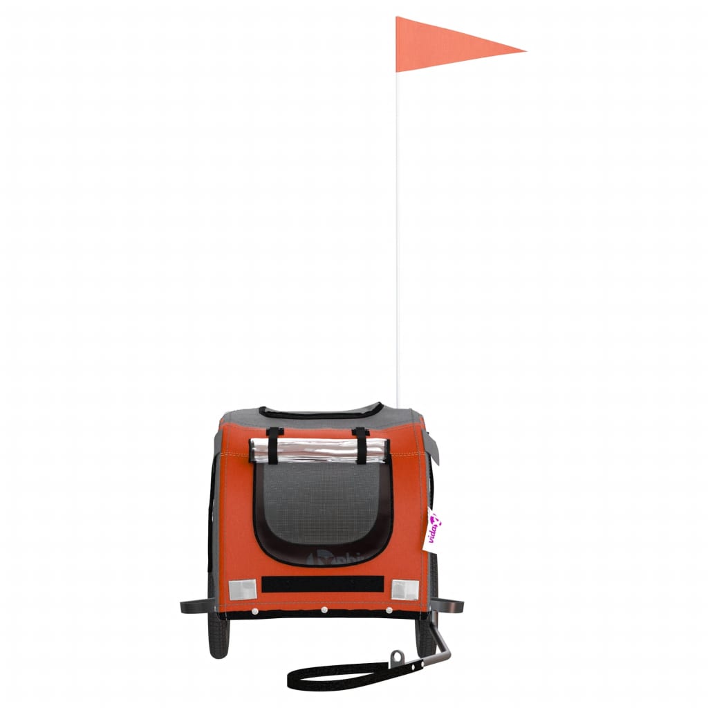 8720845769505_g_en_hd_2 vidaXL Pet Bike Trailer Orange and Grey Oxford Fabric and Iron - Image 4