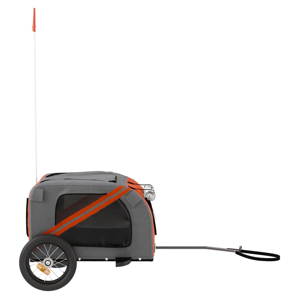 8720845769505_g_en_hd_3 vidaXL Pet Bike Trailer Orange and Grey Oxford Fabric and Iron - Image 5