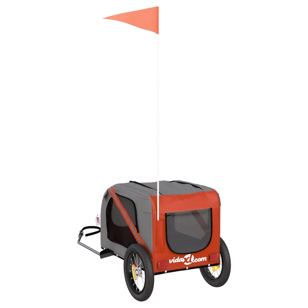 8720845769505_g_en_hd_4 vidaXL Pet Bike Trailer Orange and Grey Oxford Fabric and Iron - Image 6