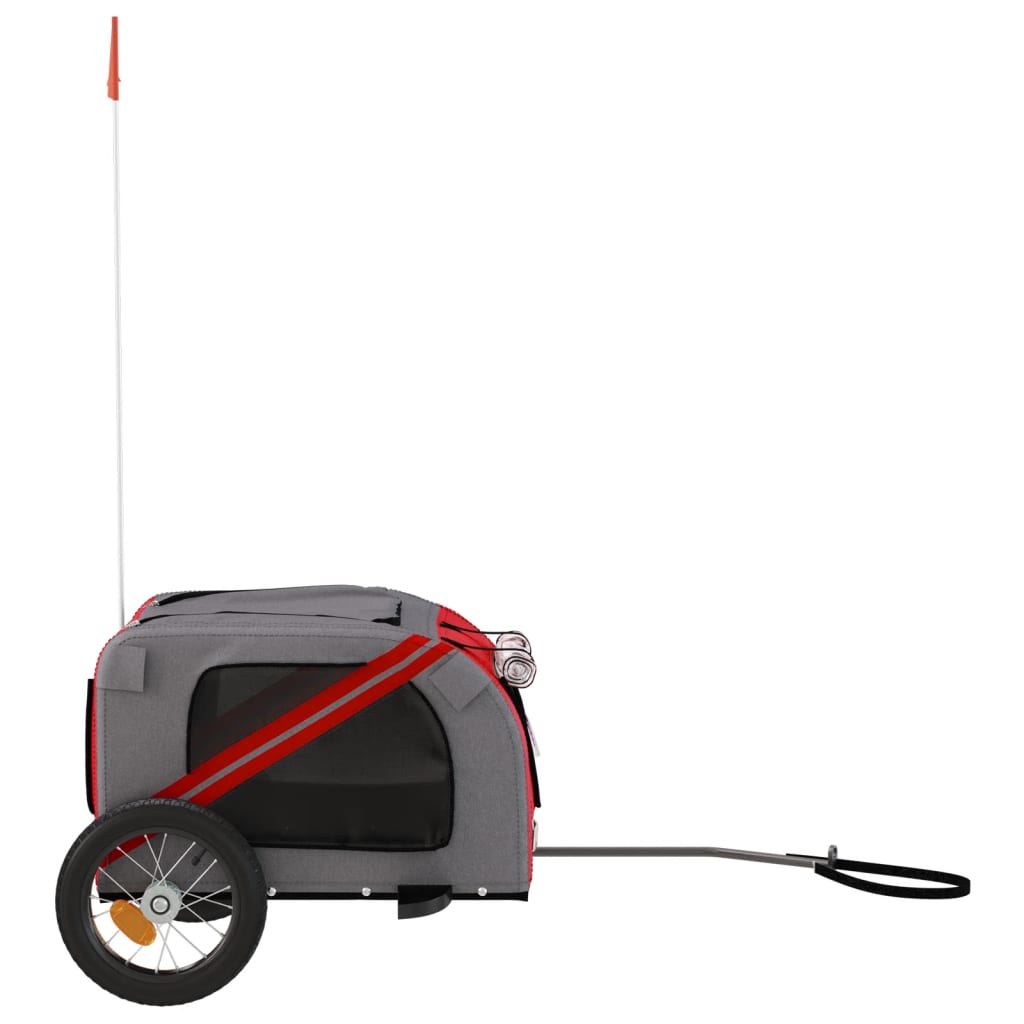 8720845769512_g_en_hd_4 vidaXL Pet Bike Trailer Red and Grey Oxford Fabric and Iron - Image 6