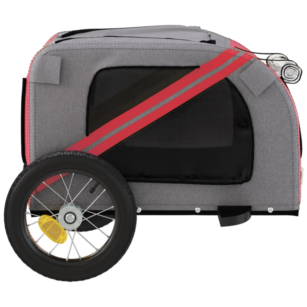 8720845769512_g_en_hd_5 vidaXL Pet Bike Trailer Red and Grey Oxford Fabric and Iron - Image 7