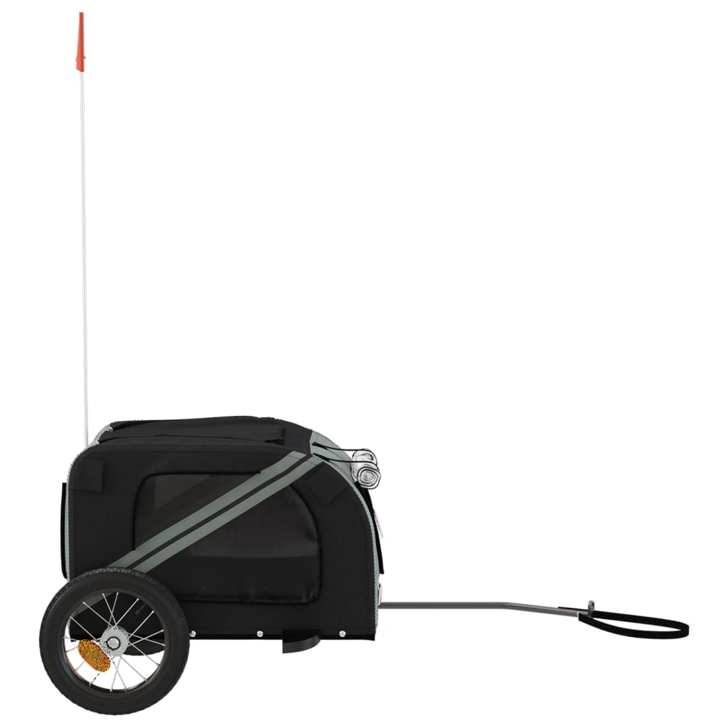 8720845769529_g_en_hd_4 vidaXL Pet Bike Trailer Grey and Black Oxford Fabric and Iron - Image 6
