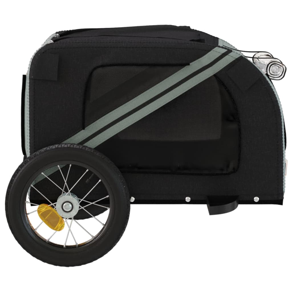 8720845769529_g_en_hd_5 vidaXL Pet Bike Trailer Grey and Black Oxford Fabric and Iron - Image 7