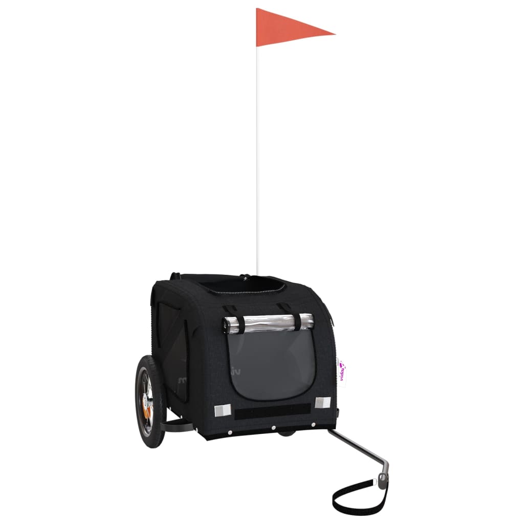 8720845769550_g_en_hd_1 vidaXL Pet Bike Trailer Black Oxford Fabric and Iron - Image 3