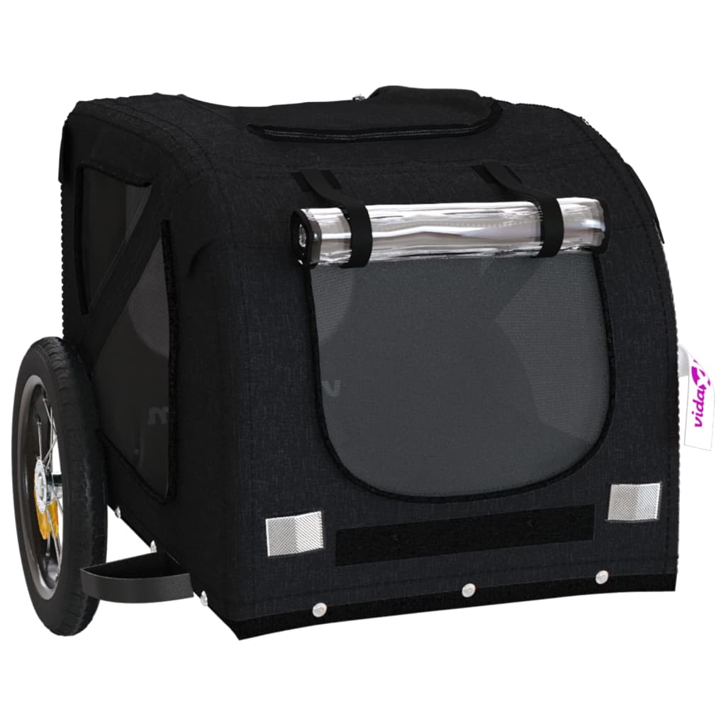 8720845769550_g_en_hd_3 vidaXL Pet Bike Trailer Black Oxford Fabric and Iron - Image 5