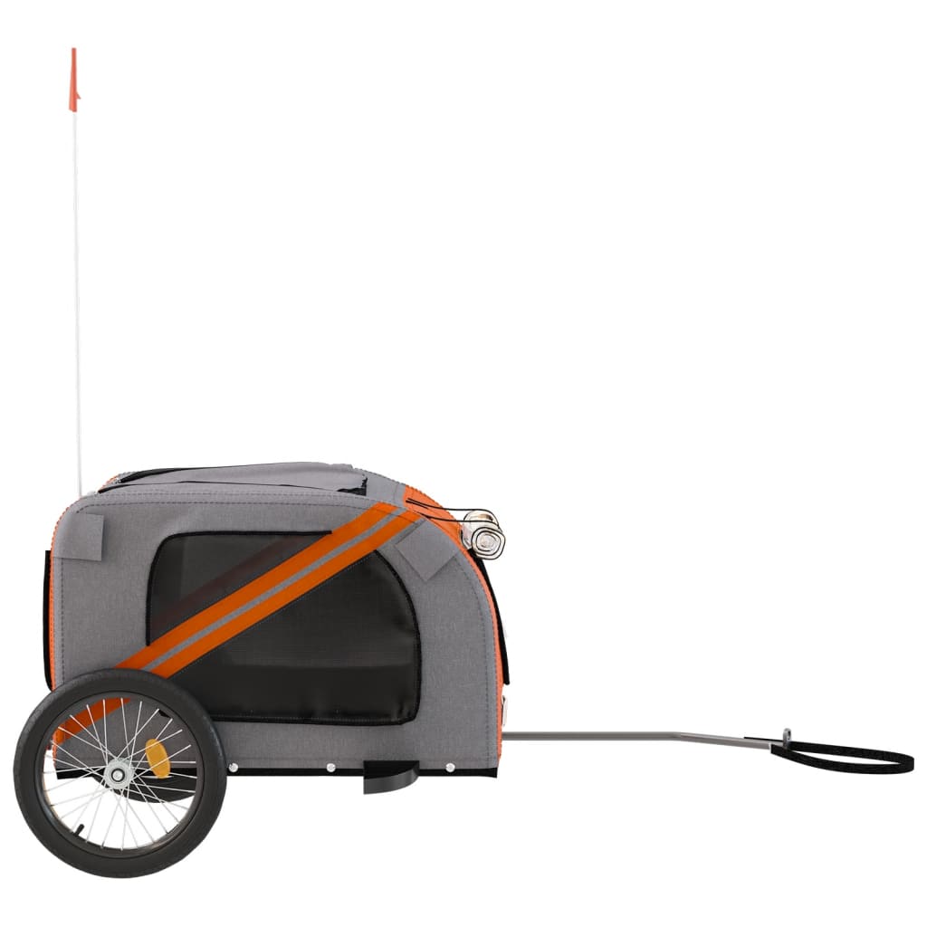 8720845769642_g_en_hd_4 vidaXL Pet Bike Trailer Orange and Black Oxford Fabric&Iron - Image 6