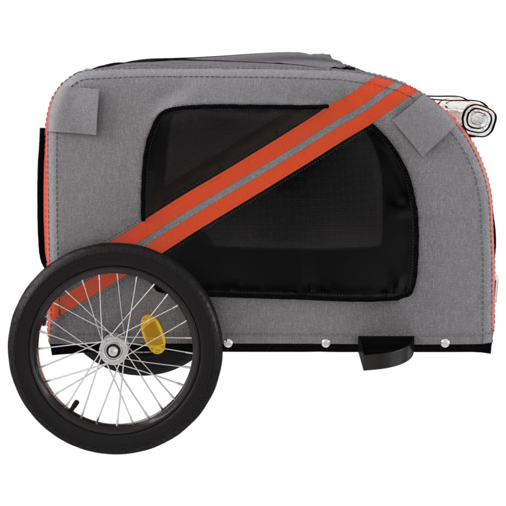 8720845769642_g_en_hd_5 vidaXL Pet Bike Trailer Orange and Black Oxford Fabric&Iron - Image 7
