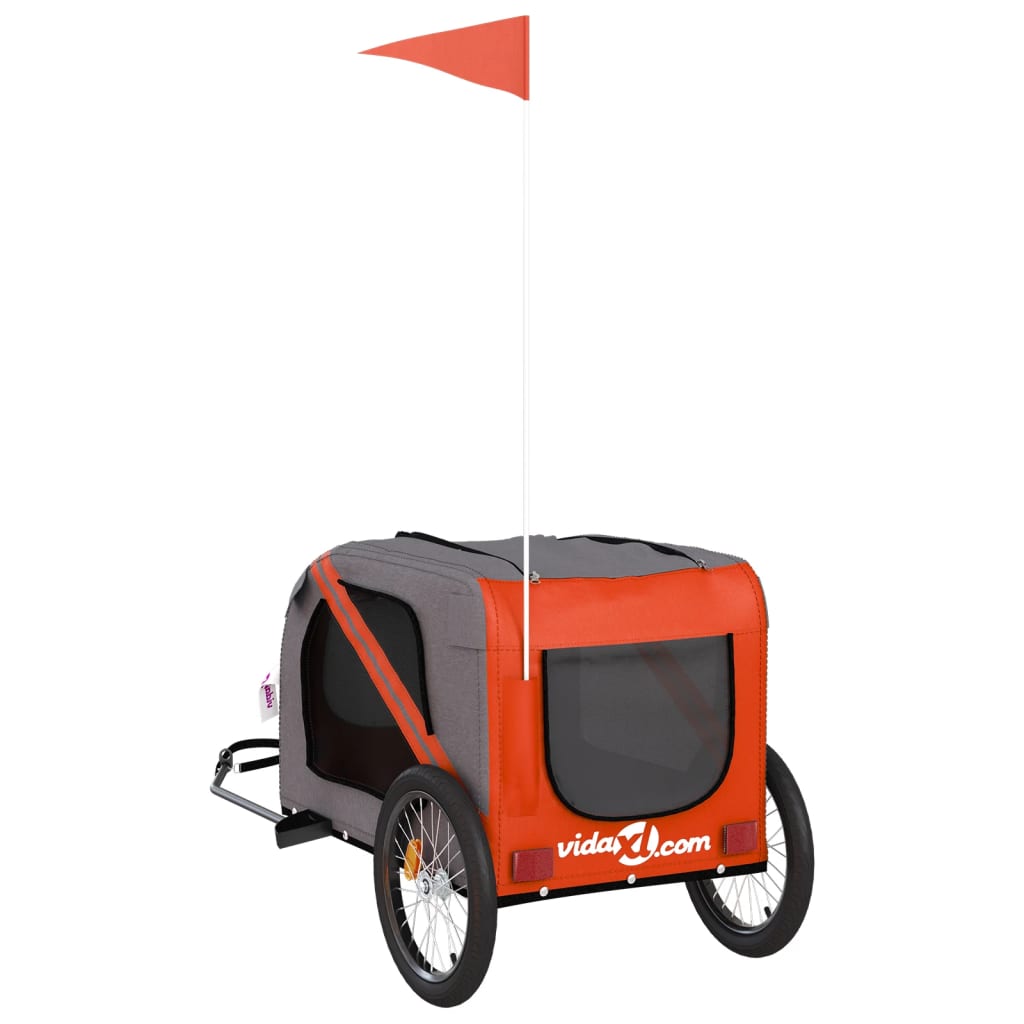 8720845769642_g_en_hd_6 vidaXL Pet Bike Trailer Orange and Black Oxford Fabric&Iron - Image 8