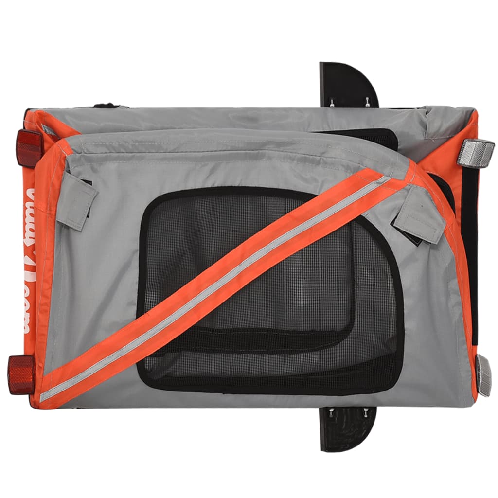 8720845769642_g_en_hd_7 vidaXL Pet Bike Trailer Orange and Black Oxford Fabric&Iron - Image 9