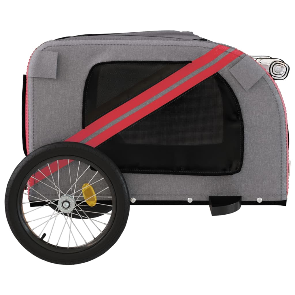 8720845769659_g_en_hd_5 vidaXL Pet Bike Trailer Red and Grey Oxford Fabric and Iron - Image 7