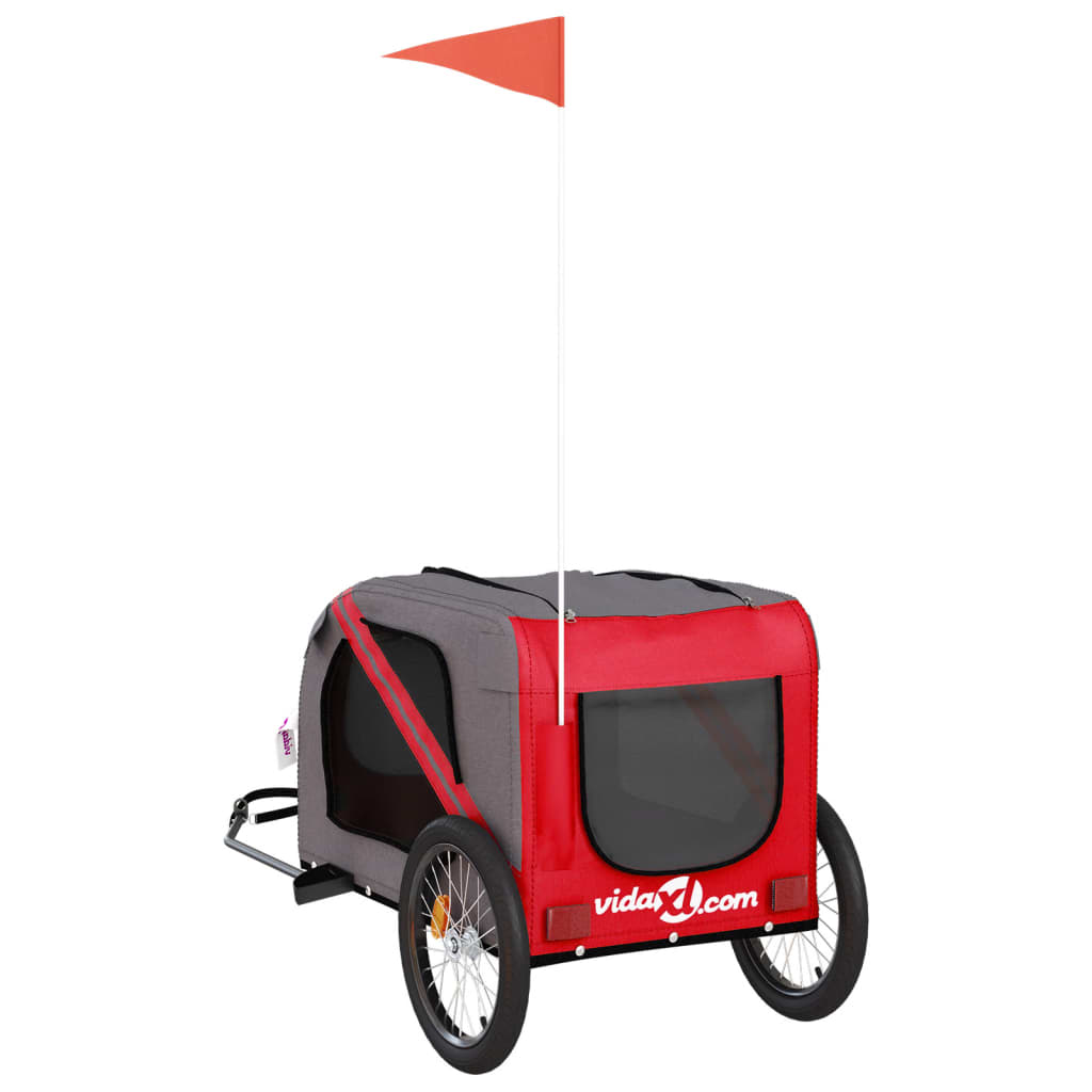 8720845769659_g_en_hd_6 vidaXL Pet Bike Trailer Red and Grey Oxford Fabric and Iron - Image 8