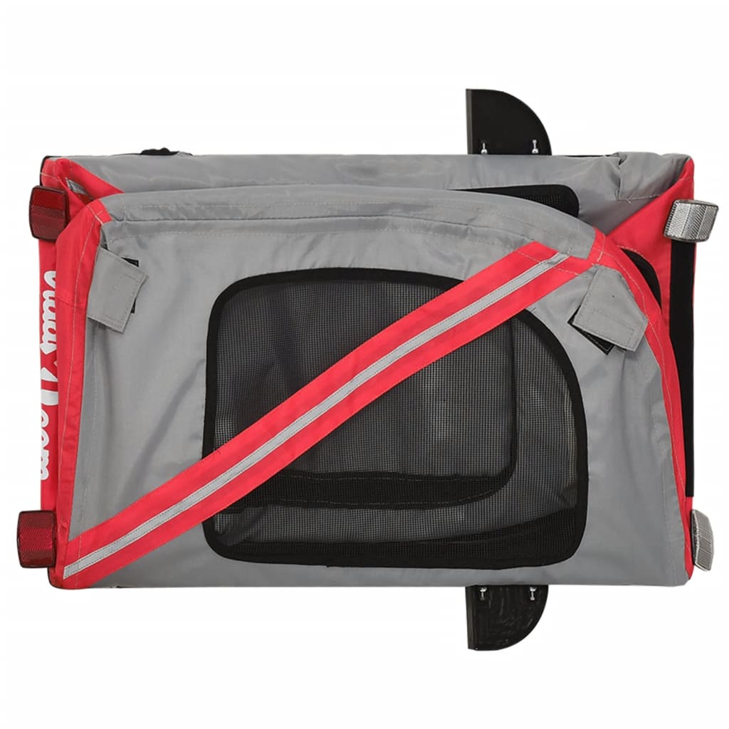 8720845769659_g_en_hd_7 vidaXL Pet Bike Trailer Red and Grey Oxford Fabric and Iron - Image 9