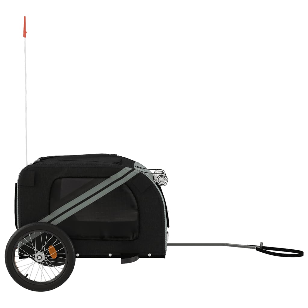 8720845769666_g_en_hd_4 vidaXL Pet Bike Trailer Black and Grey Oxford Fabric and Iron - Image 6