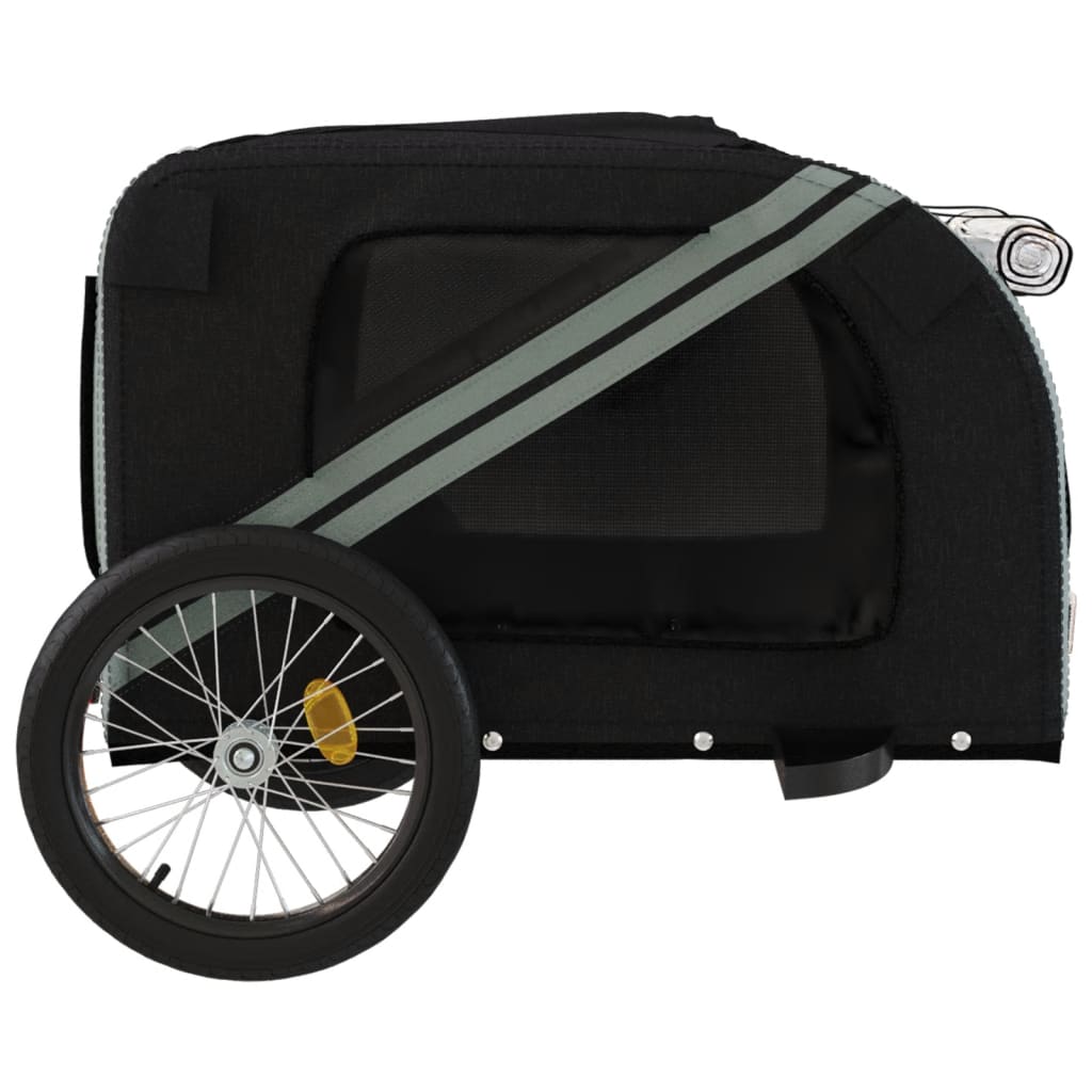 8720845769666_g_en_hd_5 vidaXL Pet Bike Trailer Black and Grey Oxford Fabric and Iron - Image 7