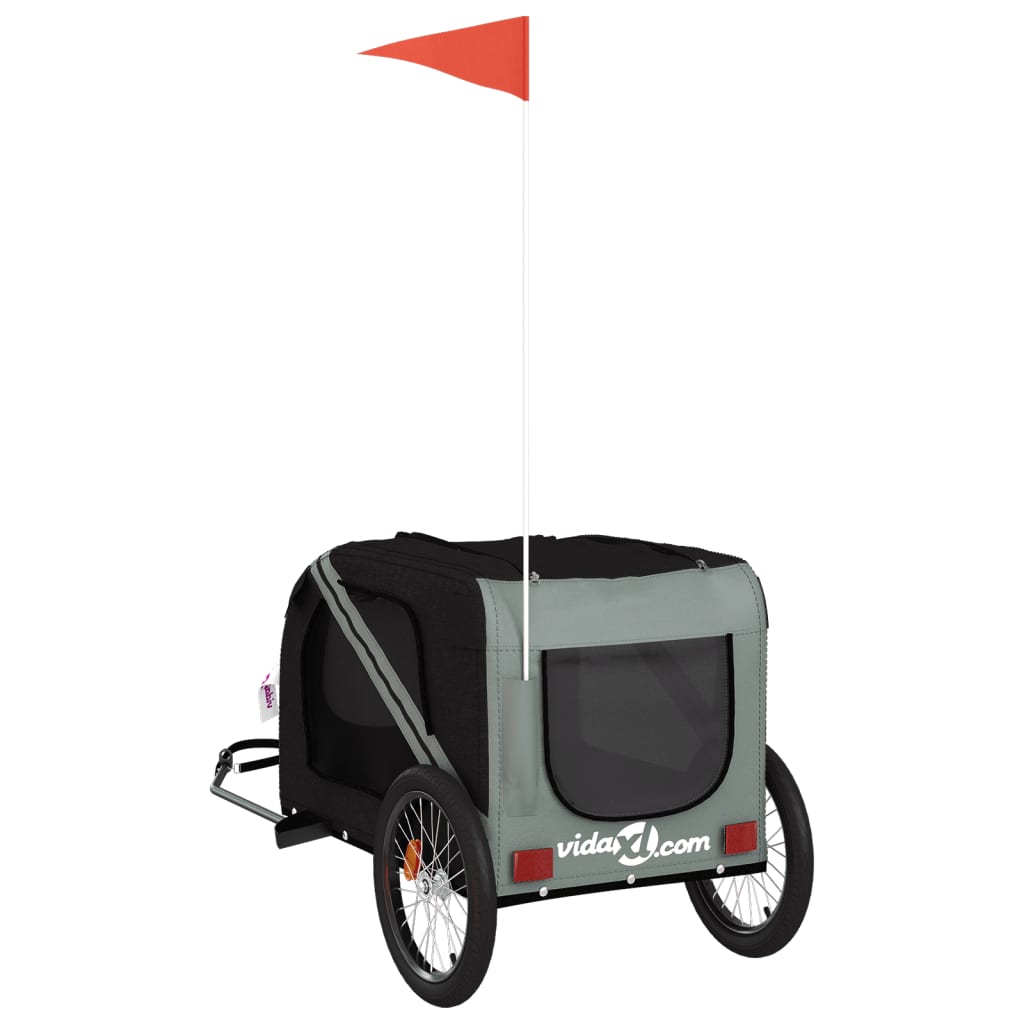 8720845769666_g_en_hd_6 vidaXL Pet Bike Trailer Black and Grey Oxford Fabric and Iron - Image 8