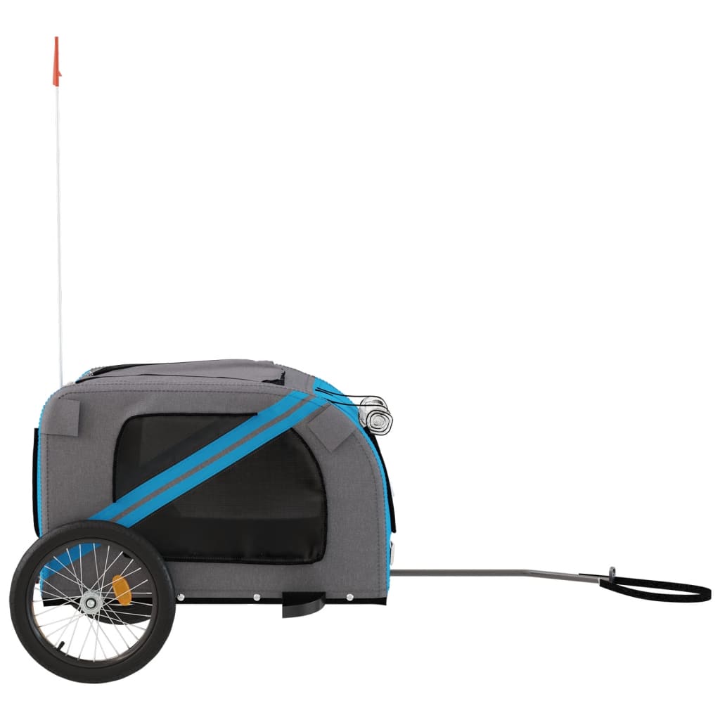 8720845769680_g_en_hd_4 vidaXL Pet Bike Trailer Blue and Grey Oxford Fabric and Iron - Image 6