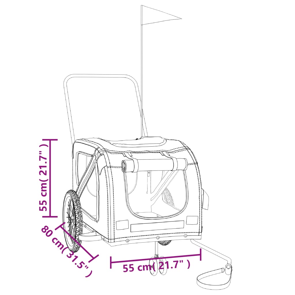 8720845769864_g_en_hd_11 vidaXL Pet Bike Trailer Red and Grey Oxford Fabric and Iron - Image 13