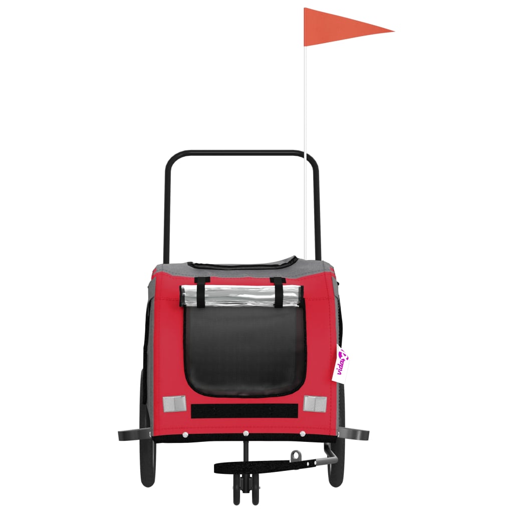 8720845769864_g_en_hd_2 vidaXL Pet Bike Trailer Red and Grey Oxford Fabric and Iron - Image 4