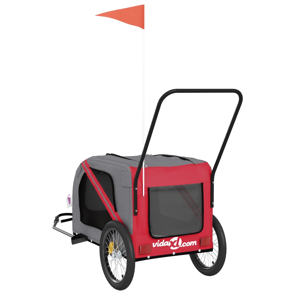 8720845769864_g_en_hd_6 vidaXL Pet Bike Trailer Red and Grey Oxford Fabric and Iron - Image 8