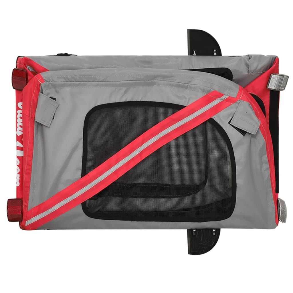8720845769864_g_en_hd_7 vidaXL Pet Bike Trailer Red and Grey Oxford Fabric and Iron - Image 9