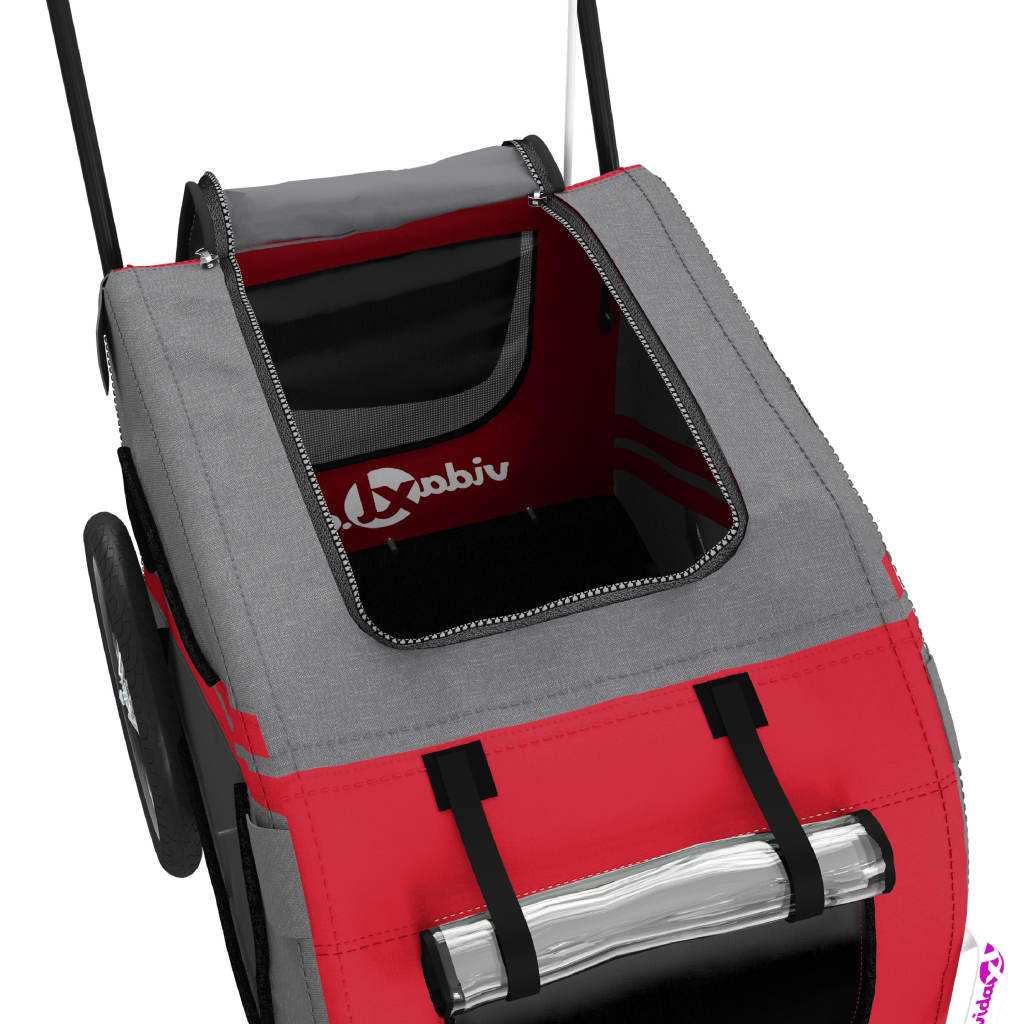8720845769864_g_en_hd_8 vidaXL Pet Bike Trailer Red and Grey Oxford Fabric and Iron - Image 10