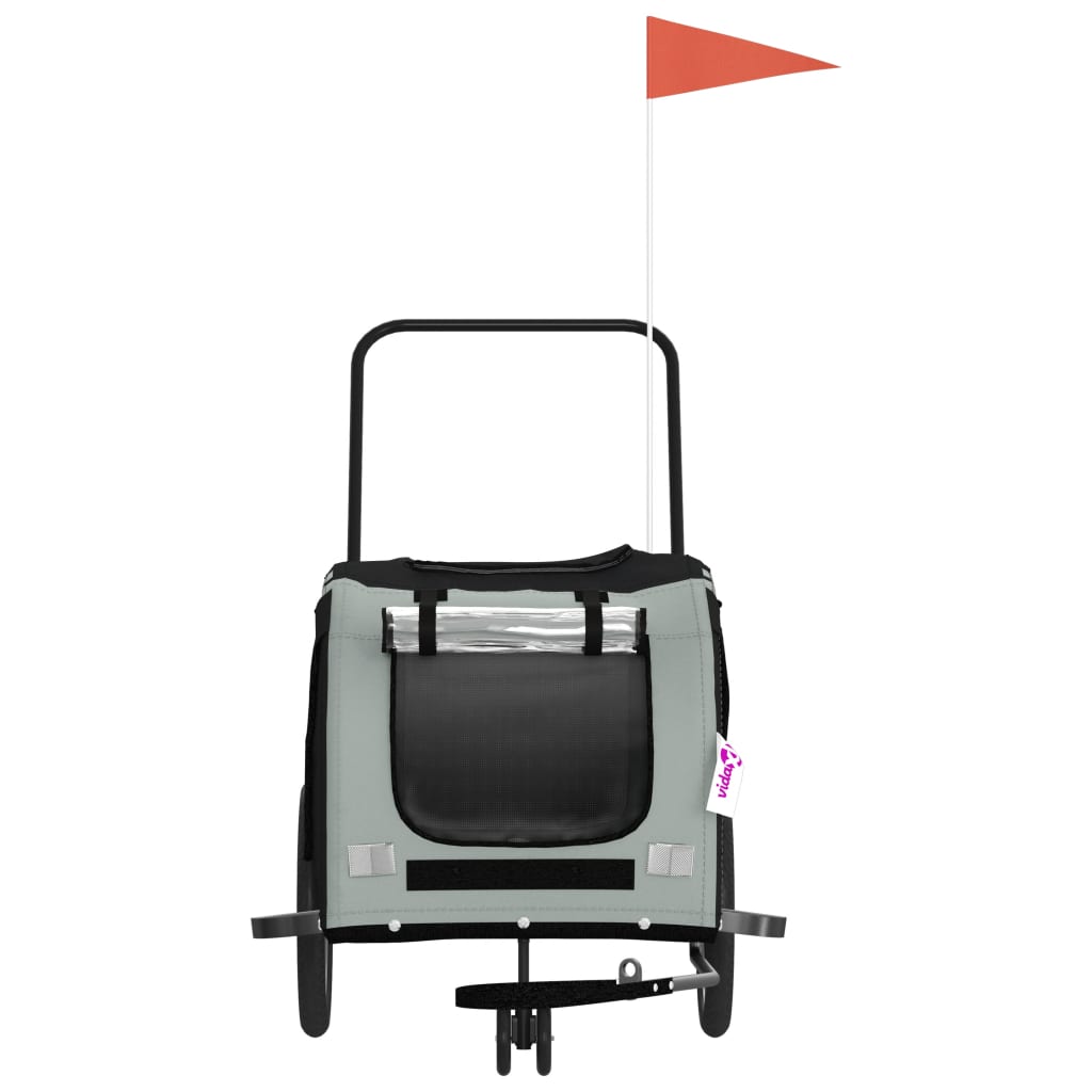 8720845769871_g_en_hd_2 vidaXL Pet Bike Trailer Grey and Black Oxford Fabric and Iron - Image 4