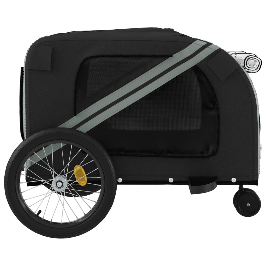 8720845769871_g_en_hd_5 vidaXL Pet Bike Trailer Grey and Black Oxford Fabric and Iron - Image 7