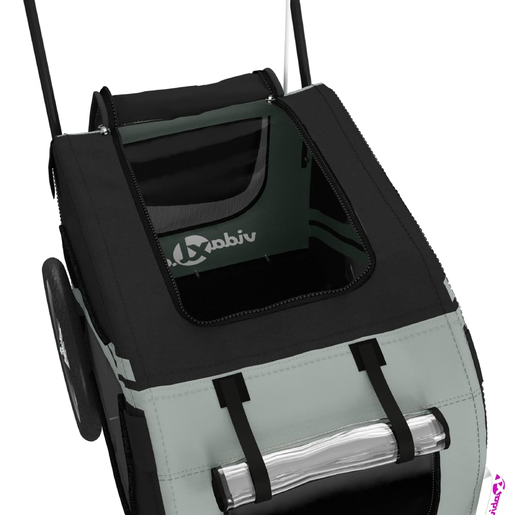 8720845769871_g_en_hd_8 vidaXL Pet Bike Trailer Grey and Black Oxford Fabric and Iron - Image 10