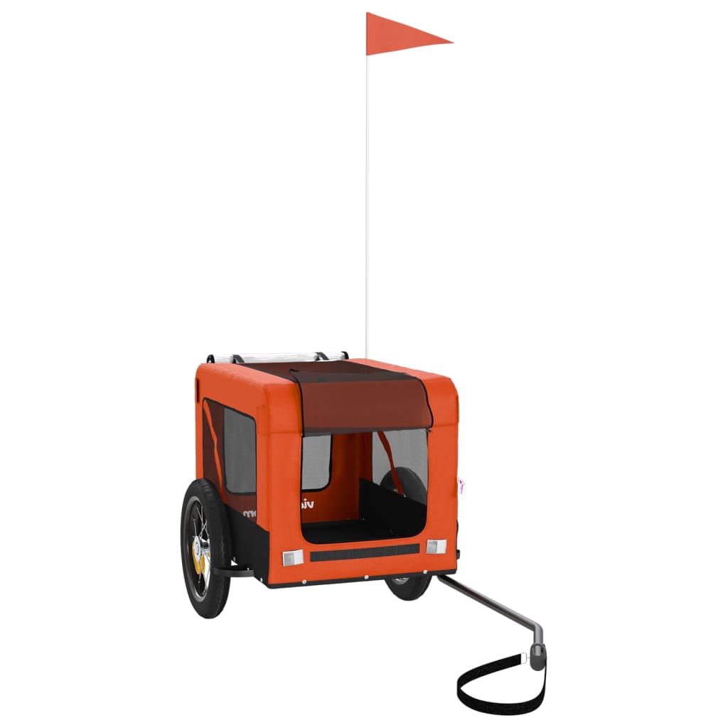 8720845769925_g_en_hd_1 vidaXL Pet Bike Trailer Orange and Black Oxford Fabric&Iron - Image 3