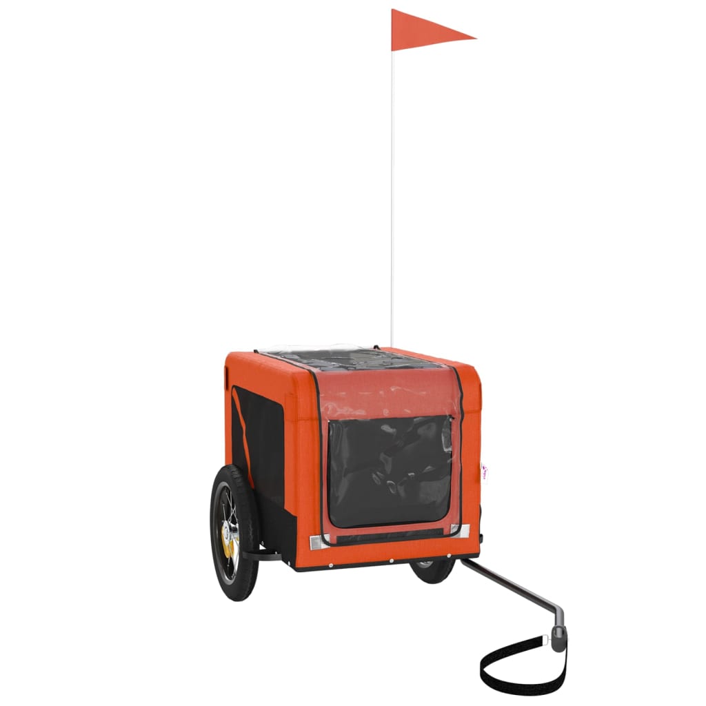 8720845769925_g_en_hd_2 vidaXL Pet Bike Trailer Orange and Black Oxford Fabric&Iron - Image 4