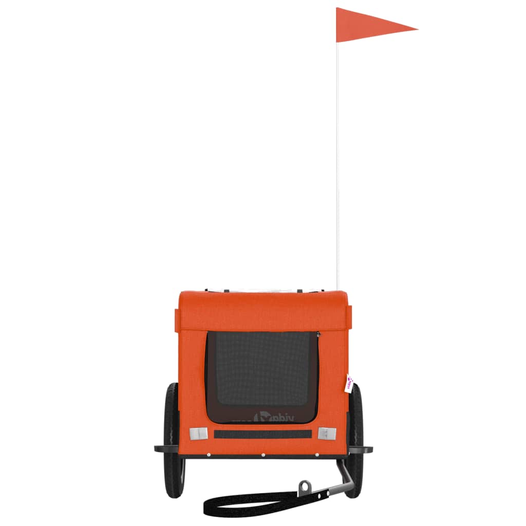 8720845769925_g_en_hd_3 vidaXL Pet Bike Trailer Orange and Black Oxford Fabric&Iron - Image 5