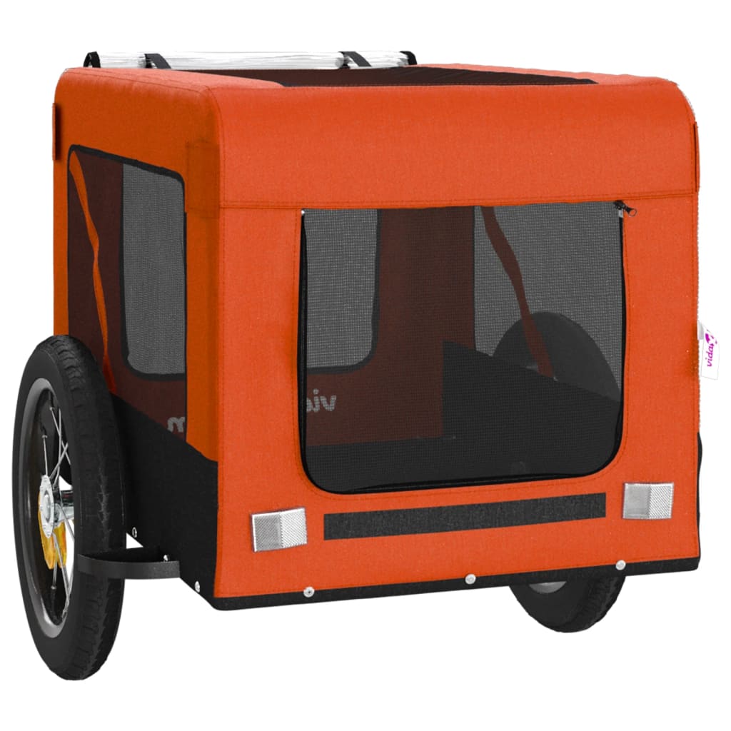 8720845769925_g_en_hd_4 vidaXL Pet Bike Trailer Orange and Black Oxford Fabric&Iron - Image 6