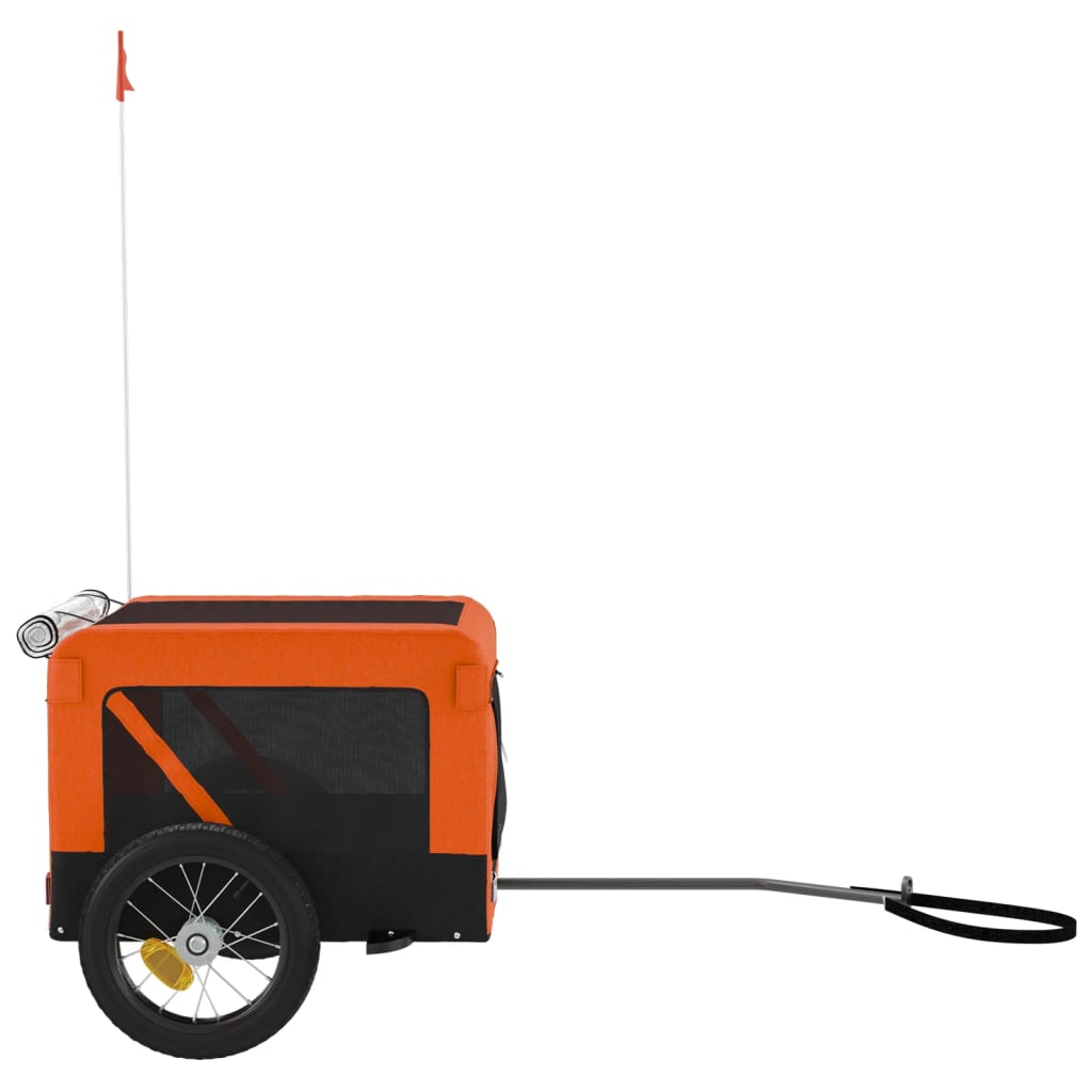 8720845769925_g_en_hd_5 vidaXL Pet Bike Trailer Orange and Black Oxford Fabric&Iron - Image 7