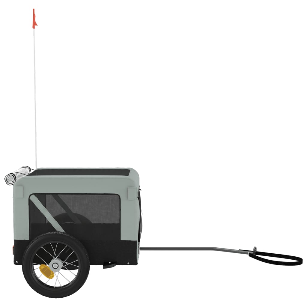 8720845769949_g_en_hd_5 vidaXL Pet Bike Trailer Grey and Black Oxford Fabric&Iron - Image 7