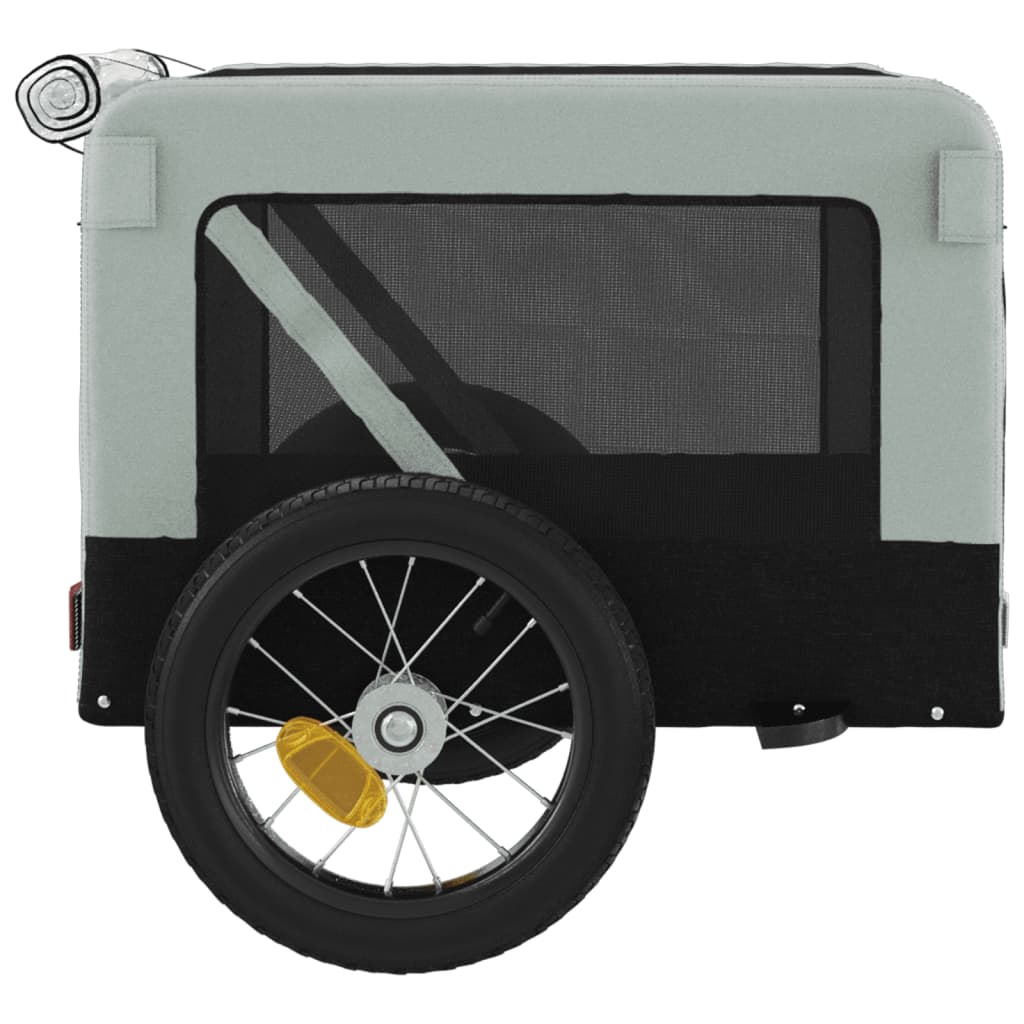 8720845769949_g_en_hd_6 vidaXL Pet Bike Trailer Grey and Black Oxford Fabric&Iron - Image 8
