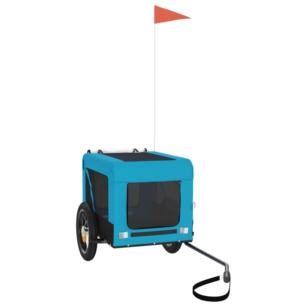 8720845769963_a_en_hd_1 vidaXL Pet Bike Trailer Blue and Black Oxford Fabric&Iron - Image 2