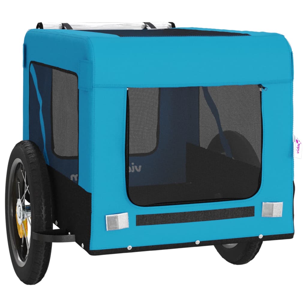 8720845769963_g_en_hd_4 vidaXL Pet Bike Trailer Blue and Black Oxford Fabric&Iron - Image 6