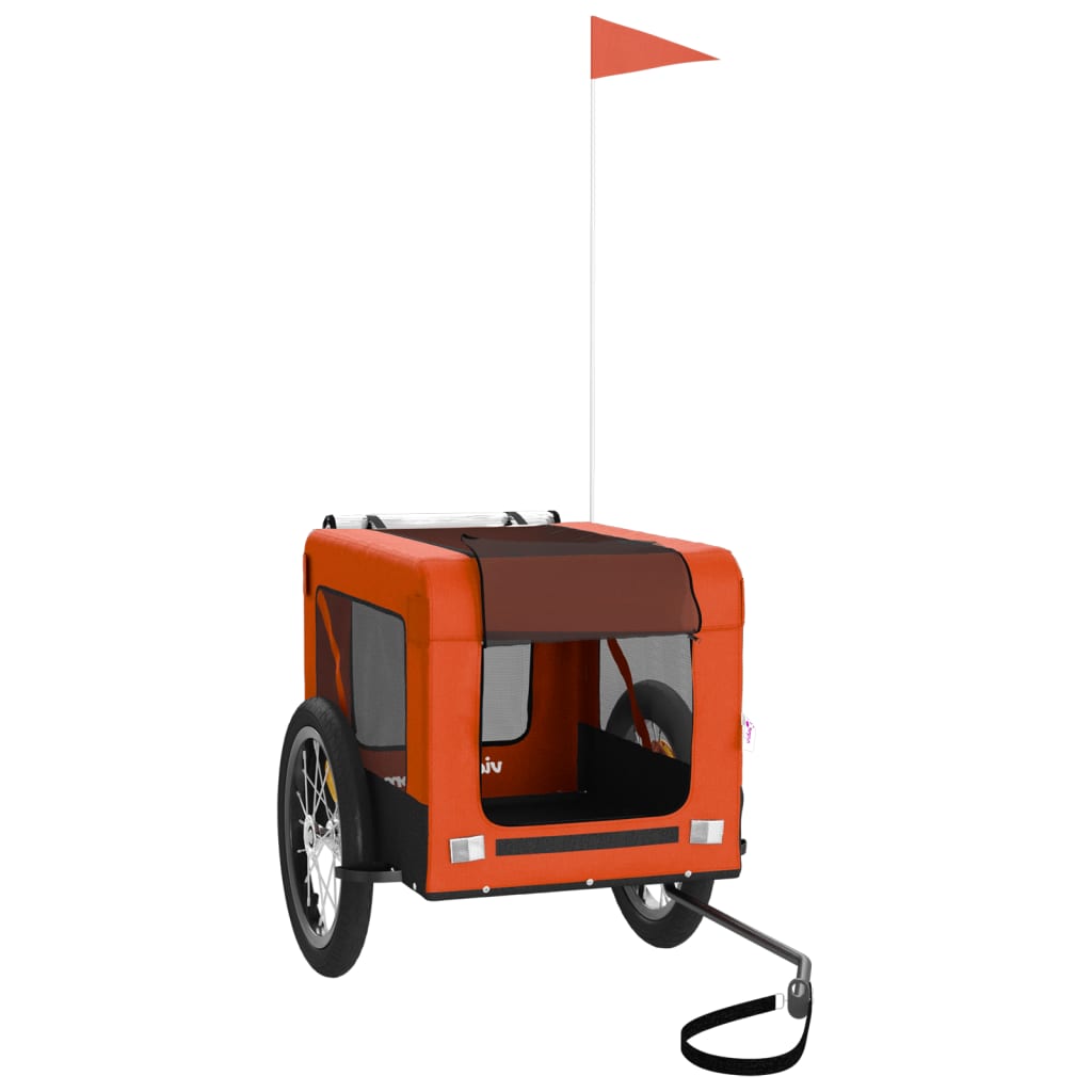 8720845769994_g_en_hd_1 vidaXL Pet Bike Trailer Orange and Black Oxford Fabric&Iron - Image 3