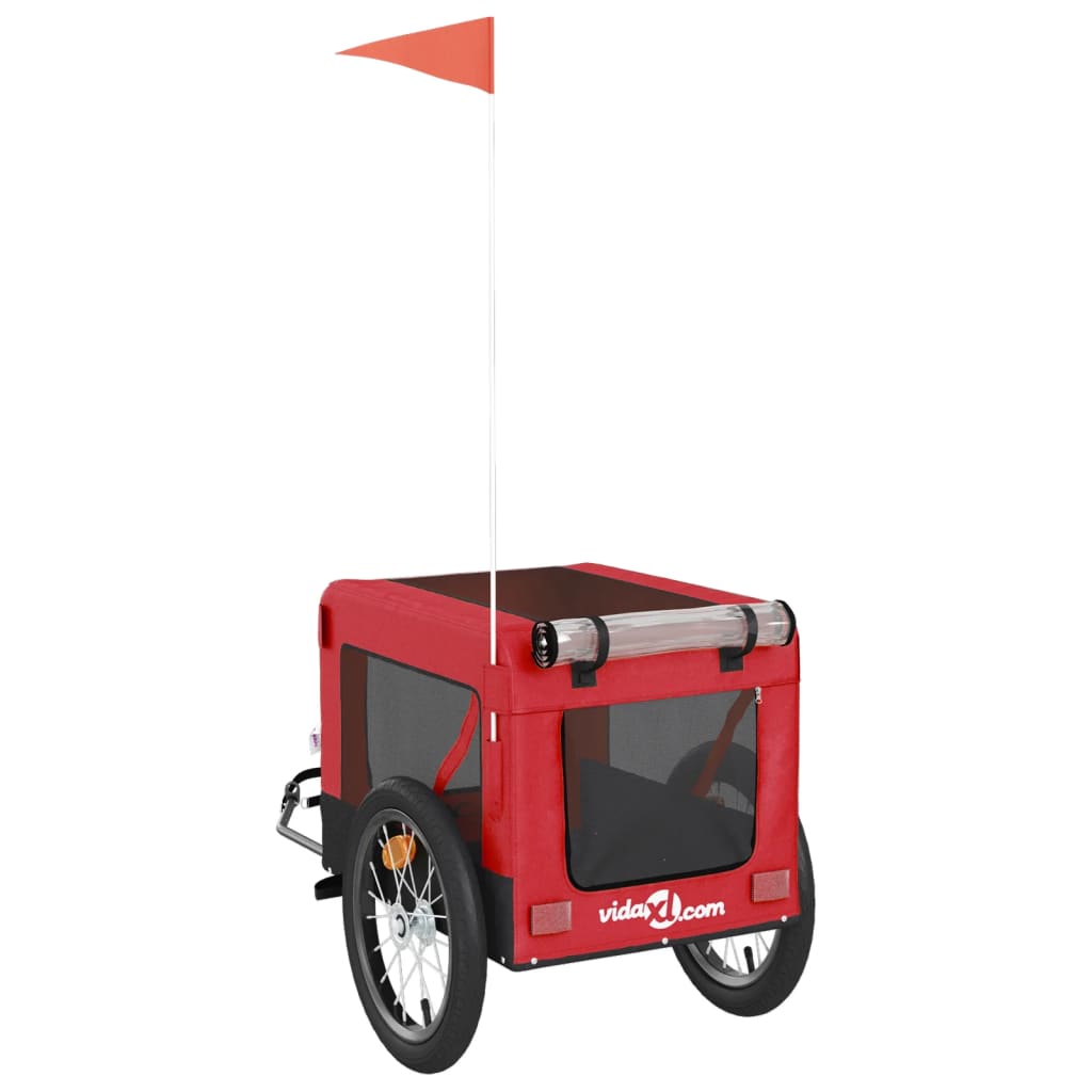 8720845770006_g_en_hd_7 vidaXL Pet Bike Trailer Red and Black Oxford Fabric&Iron - Image 9