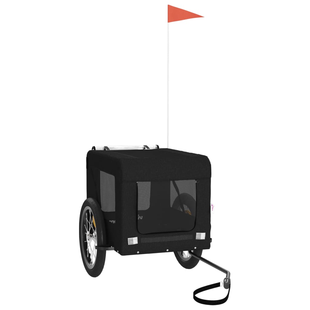 8720845770044_a_en_hd_1 vidaXL Pet Bike Trailer Black Oxford Fabric&Iron - Image 2