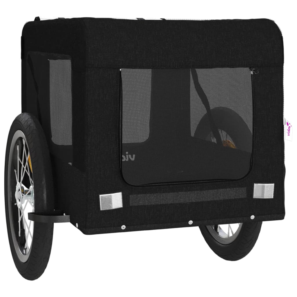 8720845770044_g_en_hd_4 vidaXL Pet Bike Trailer Black Oxford Fabric&Iron - Image 6