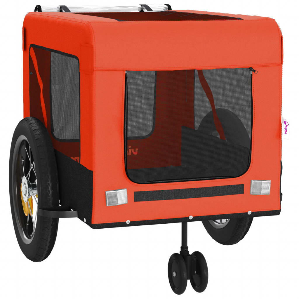 8720845770136_g_en_hd_4 vidaXL Pet Bike Trailer Orange and Black Oxford Fabric and Iron - Image 6