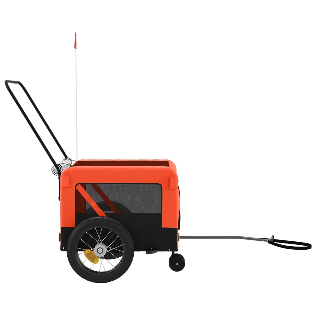 8720845770136_g_en_hd_5 vidaXL Pet Bike Trailer Orange and Black Oxford Fabric and Iron - Image 7